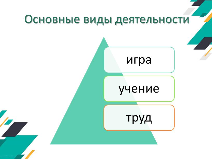 Основные виды деятельности