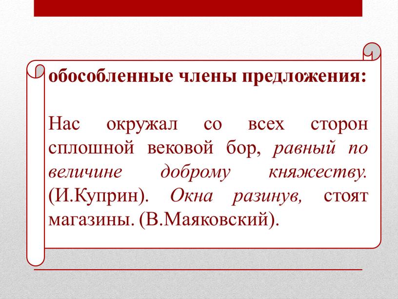 Нас окружал со всех сторон сплошной вековой бор, равный по величине доброму княжеству