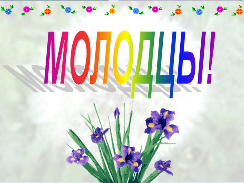 МОЛОДЦЫ!