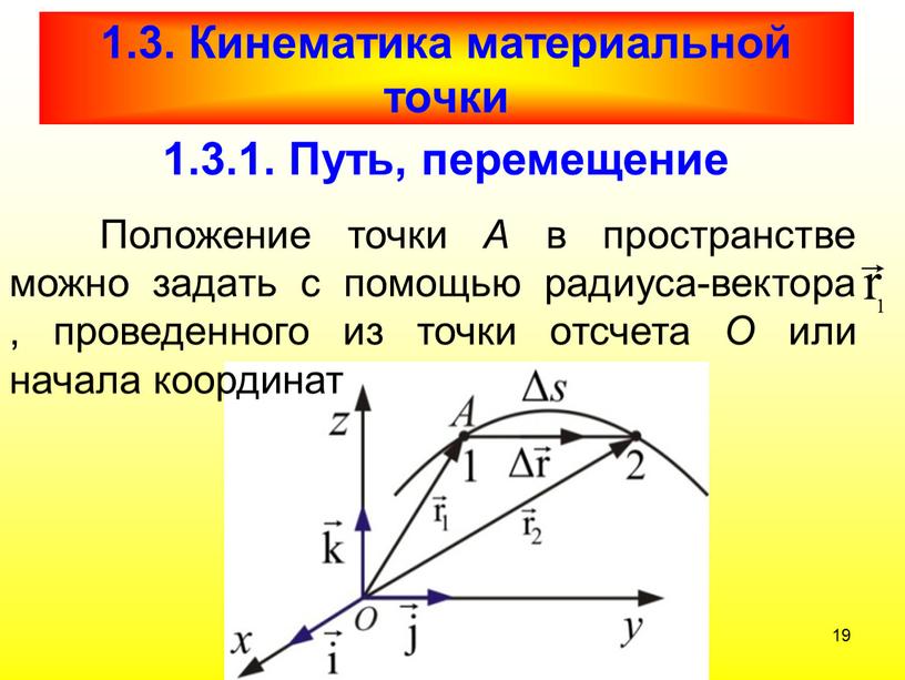 Кинематика материальной точки 1