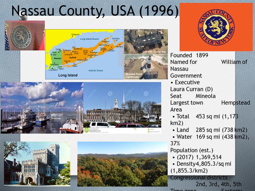 Nassau County, USA (1996) Founded 1899