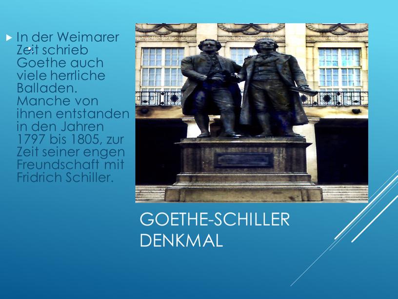 Goethe-Schiller Denkmal In der