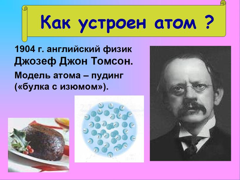 Интегрированный урок физика+ химия "Модели атомов. Опыт Резерфорда." 8 класс