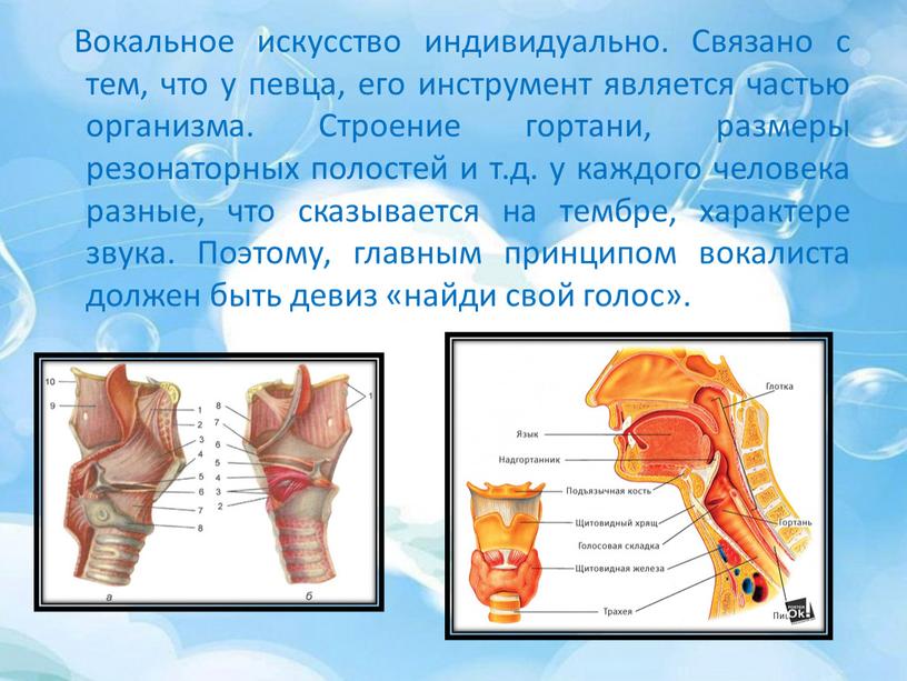 Вокальное искусство индивидуально