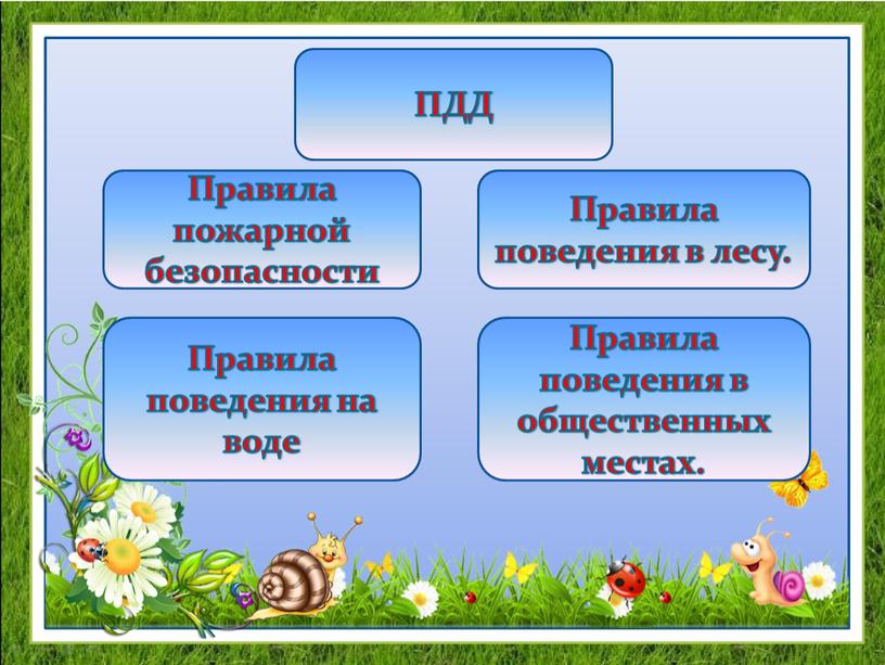 ПДД Правила поведения в лесу. Правила пожарной безопасности