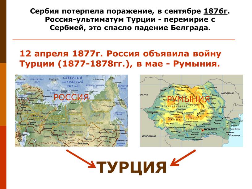 Сербия потерпела поражение, в сентябре 1876г