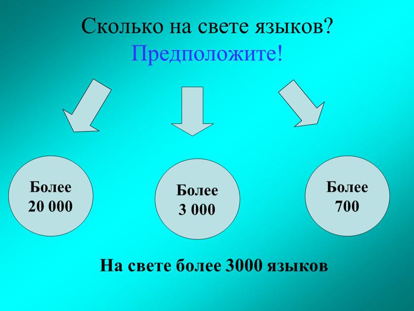 Сколько на свете языков? Предположите!