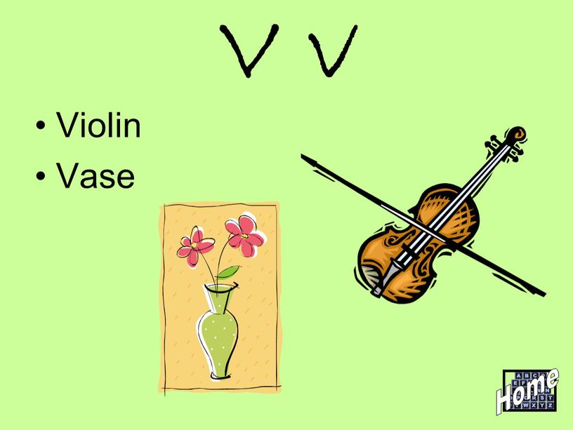 V v Violin Vase
