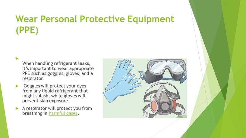 Wear Personal Protective Equipment (PPE)