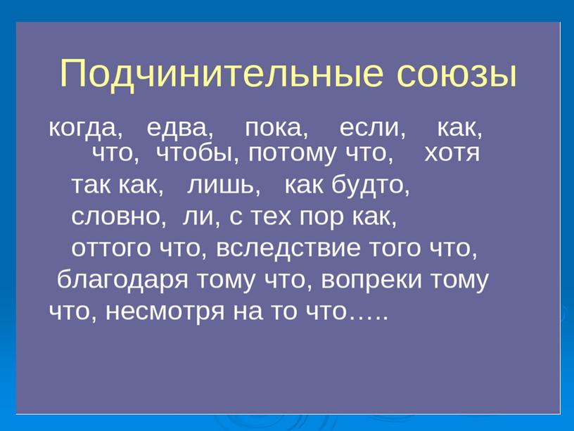 Презентация для урока в 7 классе по теме "Союз"