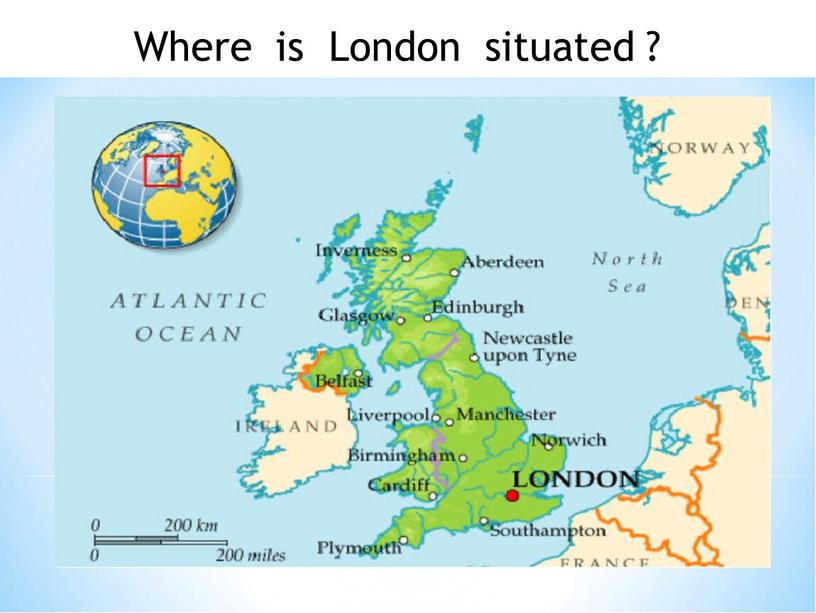 Where is London situated ?