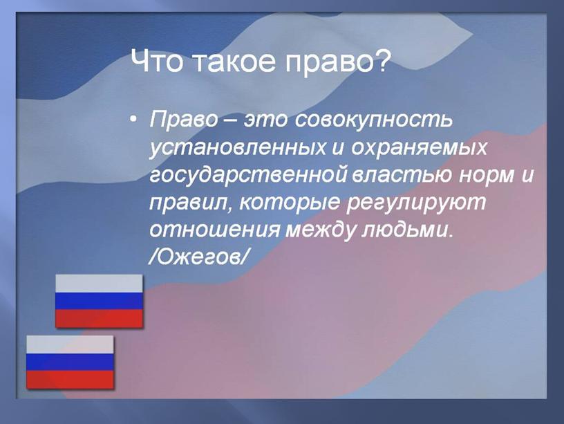 Презентация к уроку обществознания "Что такое право?" 8 класс