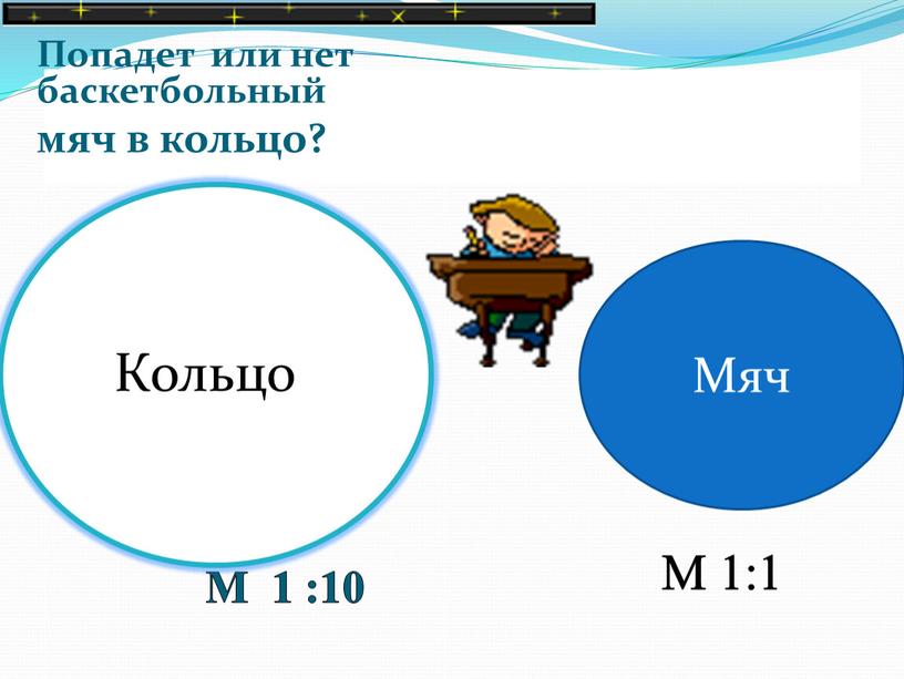 М 1 :10 Попадет или нет баскетбольный мяч в кольцо?