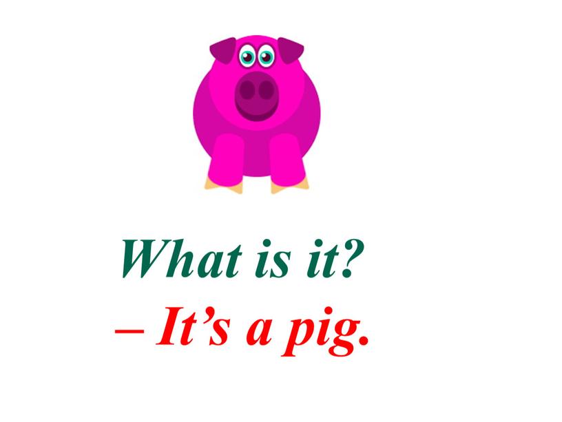 What is it? – It’s a pig.