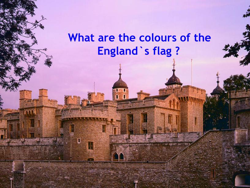 What are the colours of the England`s flag ?