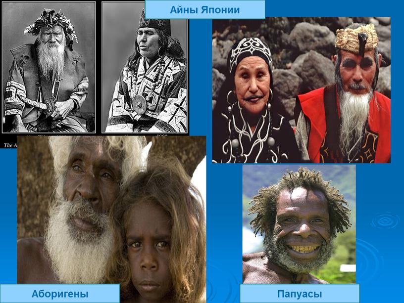 Айны Японии Аборигены Папуасы