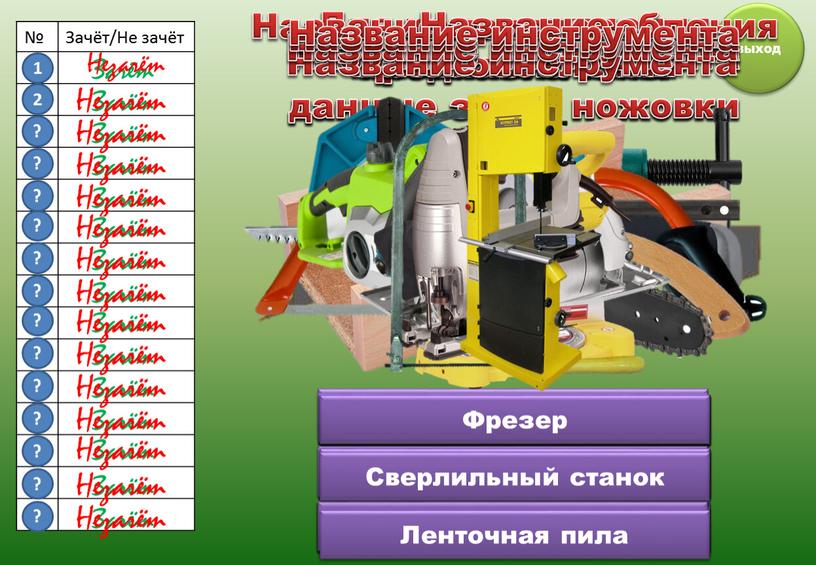 Зачёт/Не зачёт 1 2 3 4 5 6 7 8 9 10 11 12 13 14 15