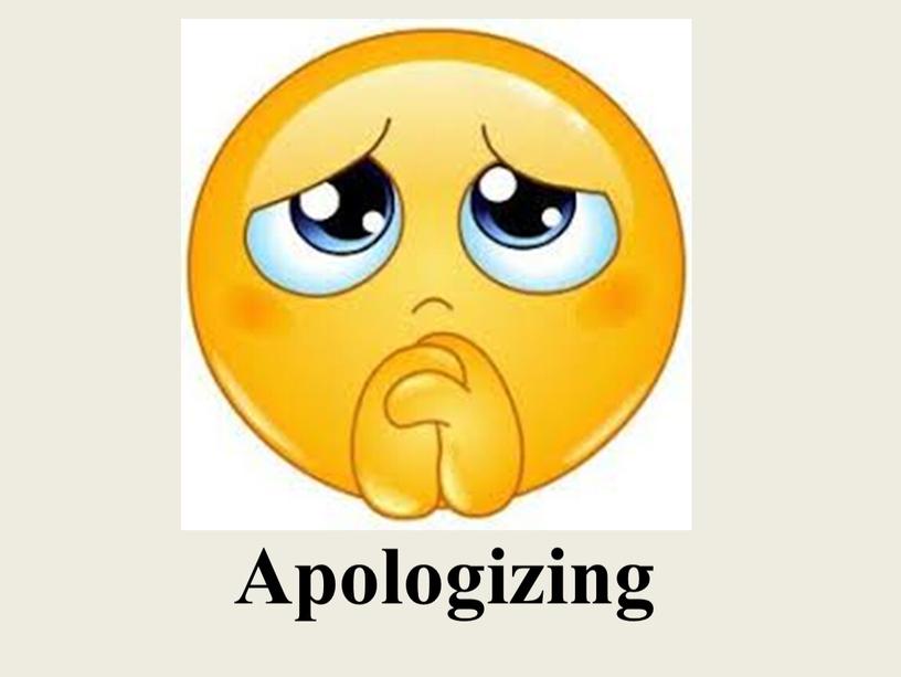 Apologizing