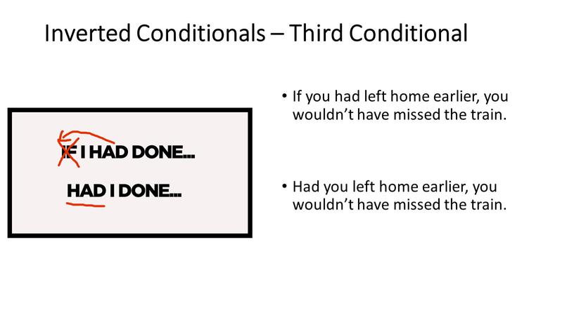 Inverted Conditionals – Third Conditional
