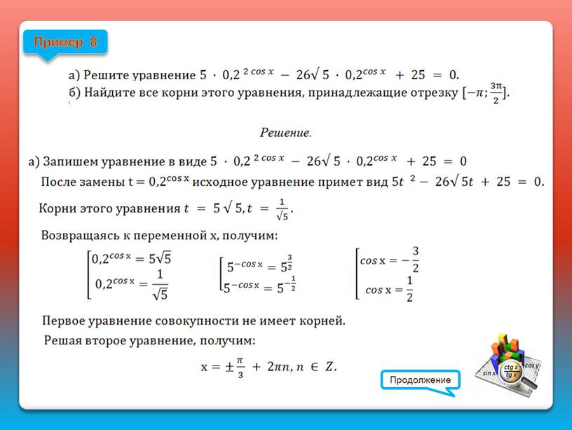 Пример 8 Продолжение