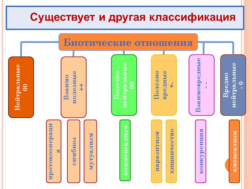 Существует и другая классификация