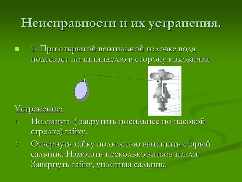 Неисправности и их устранения. 1