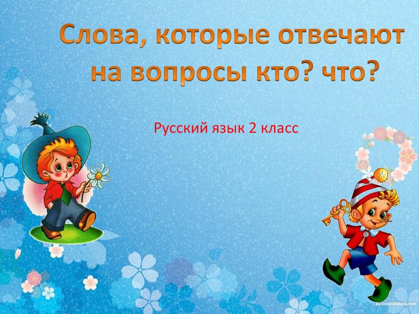 Слова, которые отвечают на вопросы кто? что?