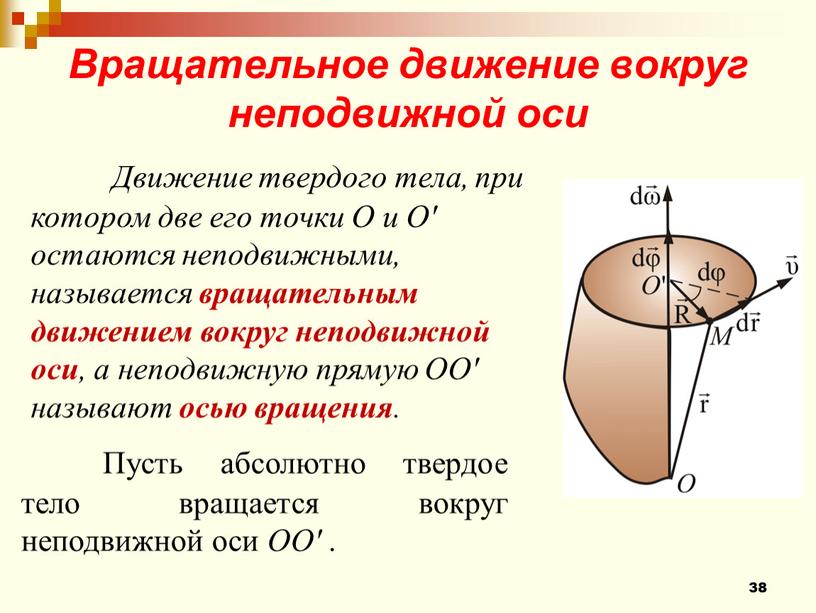 Вращательное движение вокруг неподвижной оси