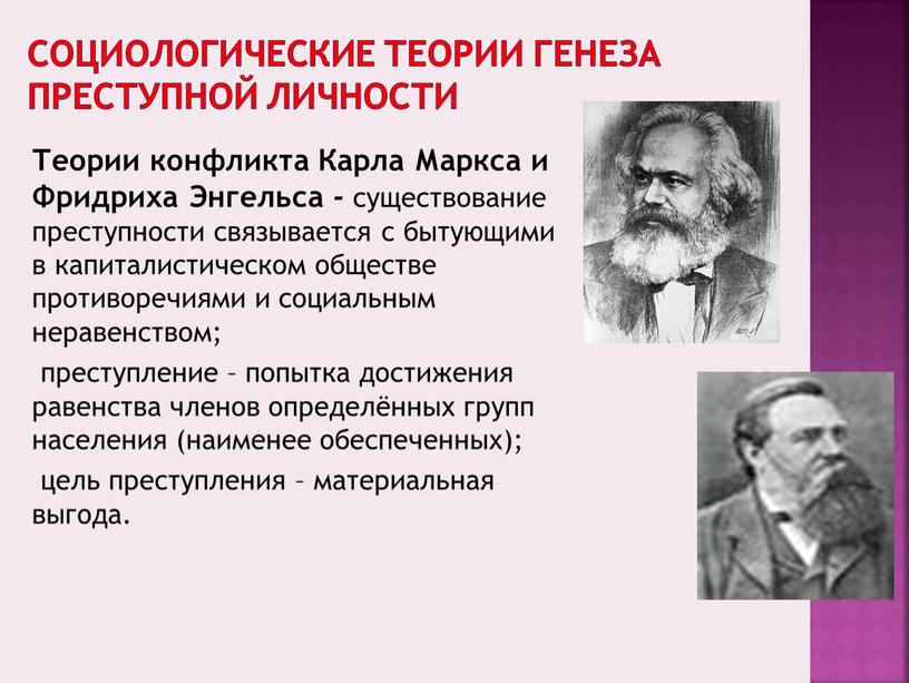 Теории конфликта Карла Маркса и