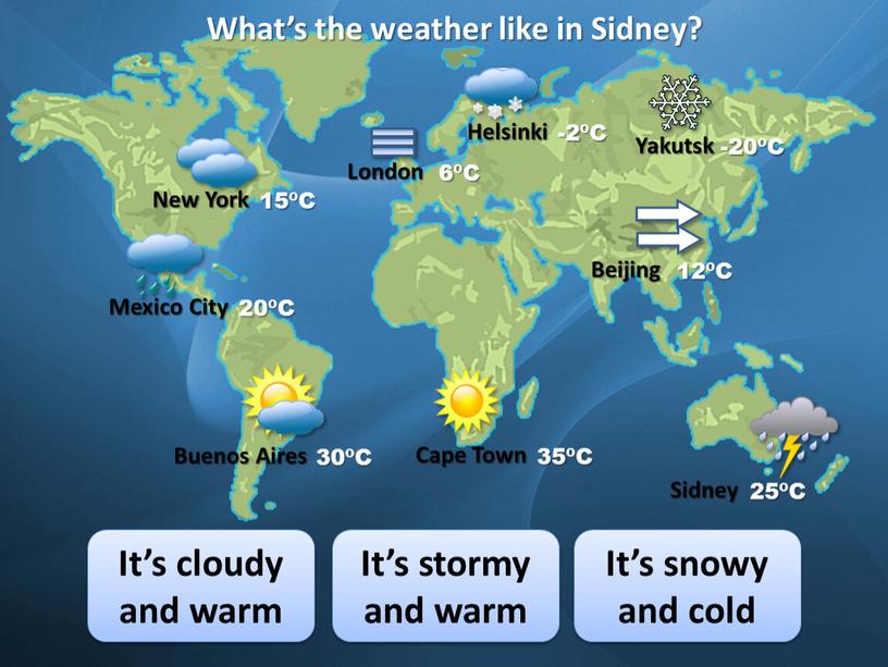 What’s the weather like in Sidney?