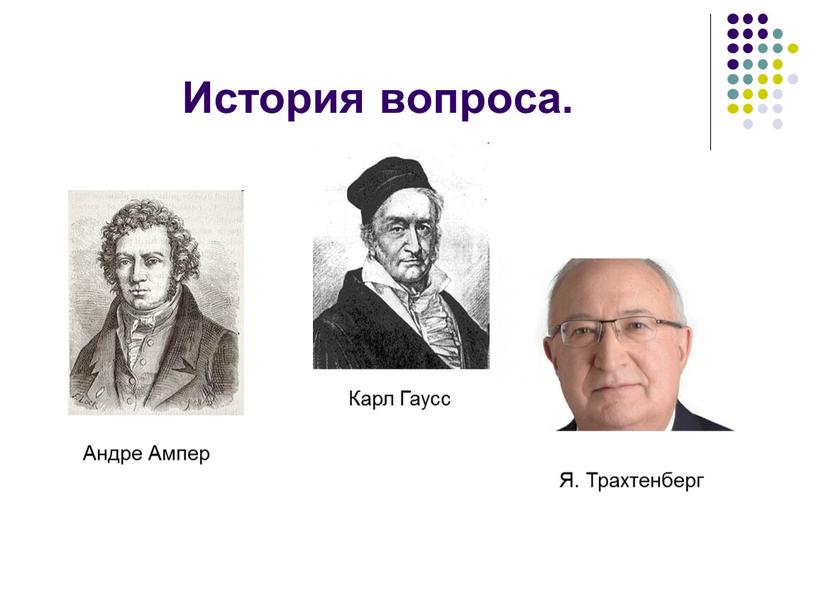 История вопроса. Андре Ампер Карл