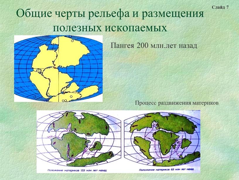 Общие черты рельефа и размещения полезных ископаемых