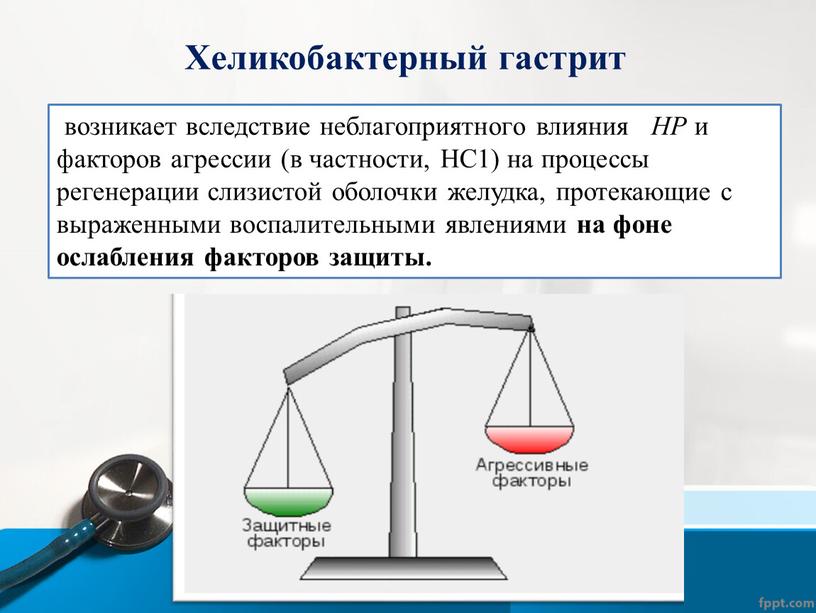 Хеликобактерный гастрит возникает вследствие неблагоприятного влияния