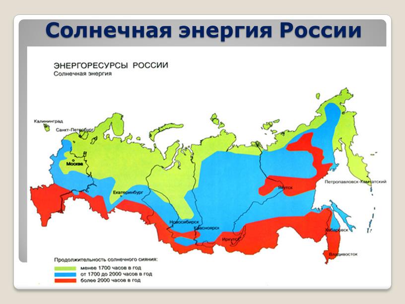 Солнечная энергия России