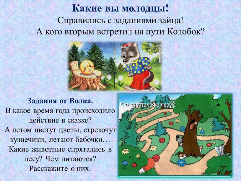 Какие вы молодцы! Справились с заданиями зайца!