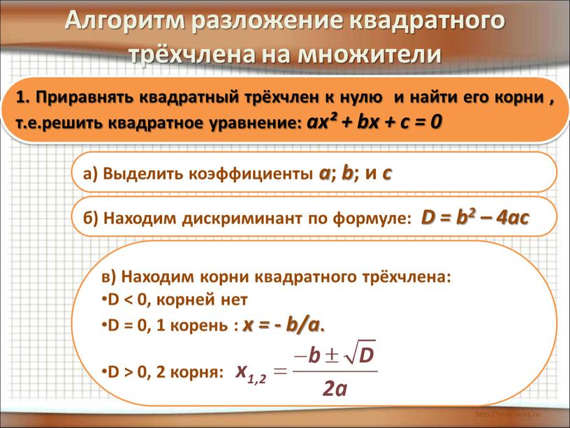 Квадратный трехчлен картинки