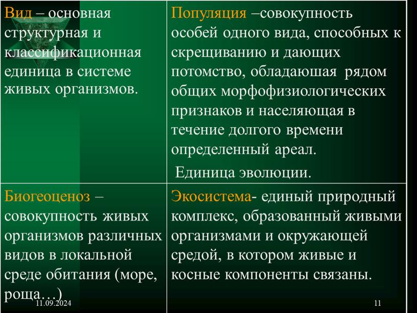 Вид – основная структурная и классификационная единица в системе живых организмов