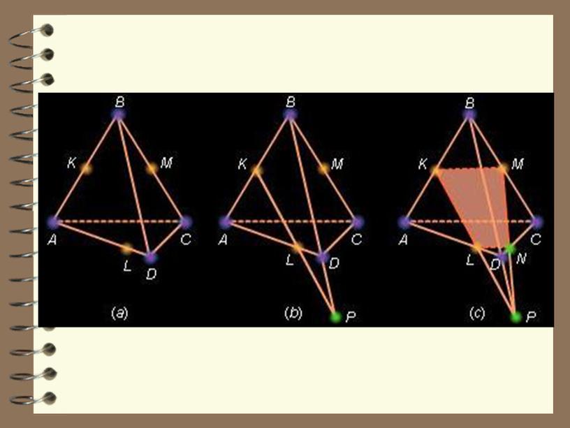 Материал к уроку  геометрии в 10 классе "Сечения тетраэдра и параллелепипеда плоскостью"
