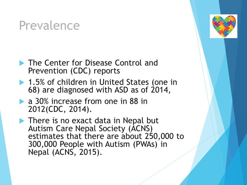 Prevalence The Center for Disease