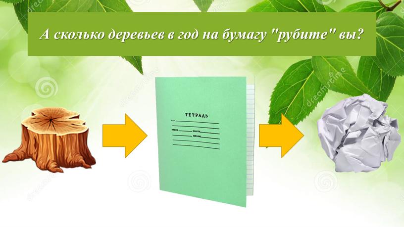 А сколько деревьев в год на бумагу "рубите" вы?