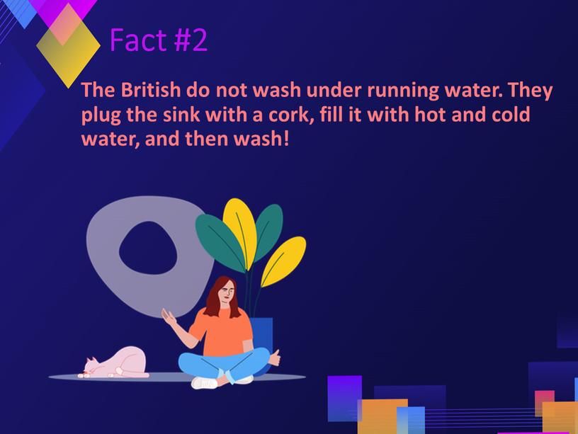 Fact #2 The British do not wash under running water