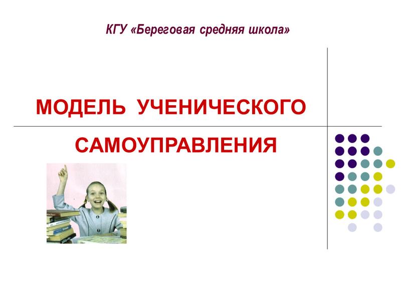 КГУ «Береговая средняя школа» МОДЕЛЬ