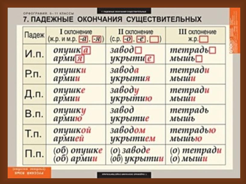 Презентация  Правописание имен существительных