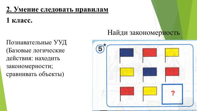 Умение следовать правилам 1 класс