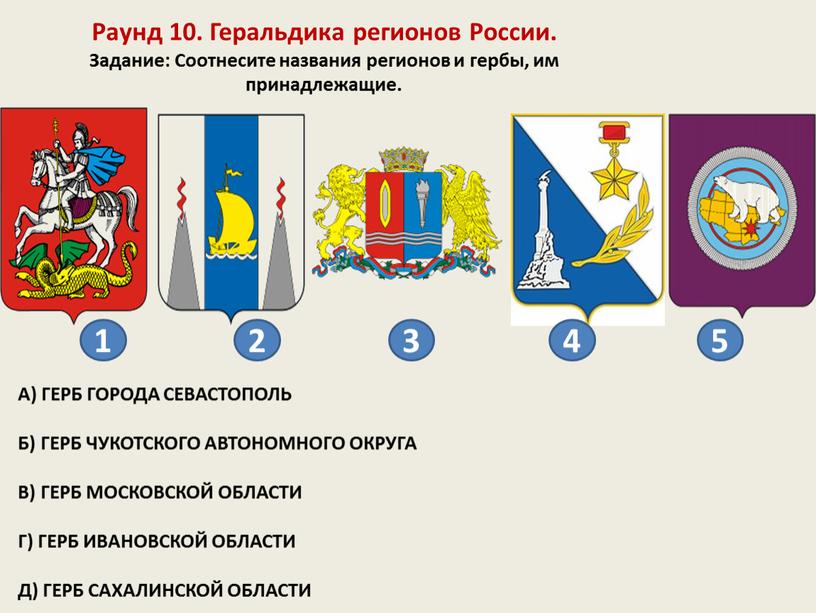 А) ГЕРБ ГОРОДА СЕВАСТОПОЛЬ Б) ГЕРБ