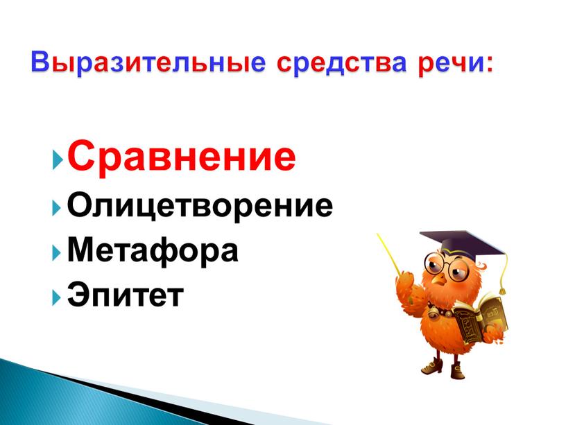 Сравнение Олицетворение Метафора