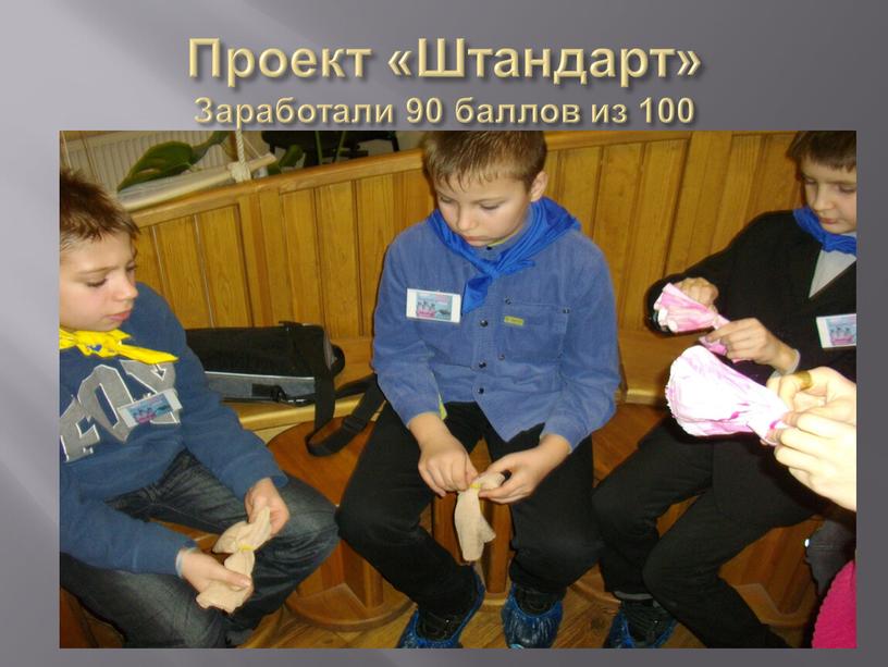 Проект «Штандарт» Заработали 90 баллов из 100