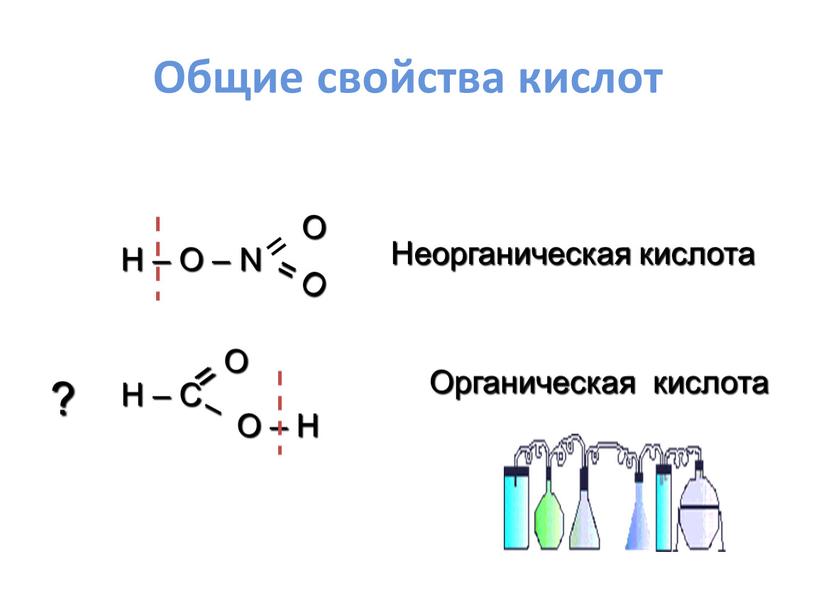 Общие свойства кислот H – O – N