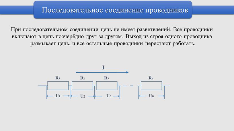 Последовательное соединение проводников