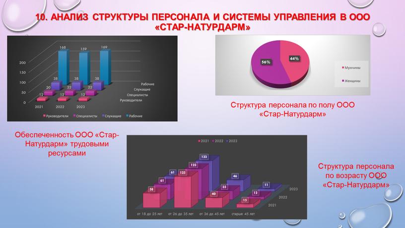 Анализ структуры персонала и системы управления в